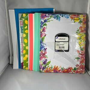 4+ lbs Bright Floral & Assorted Decorative Letterhead Paper 100 Sheets (A)